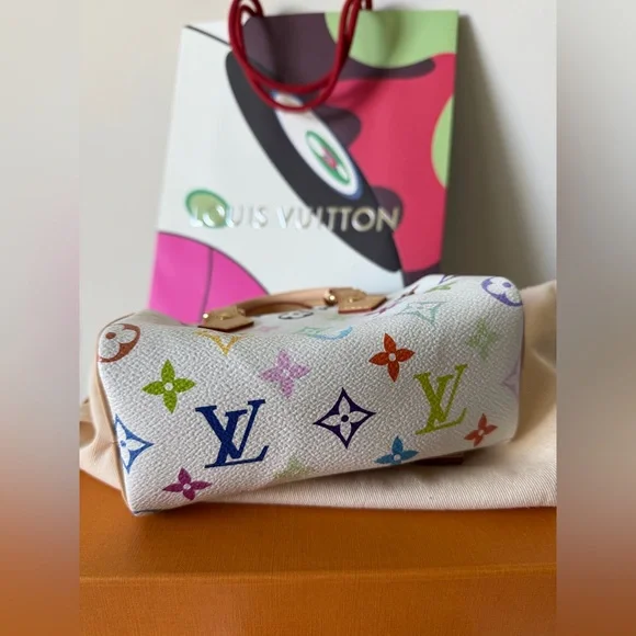 Louis Vuitton Murakami White Multicolor Nano Speedy Bag - Picture 8 of 16